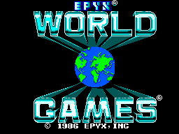 World Games title screen for Sega Master System